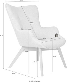 Светлорозово кресло Niko – Ropez