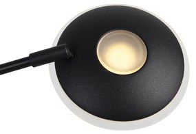 Подова лампа черна с лампа за четене с LED и USB порт - Sevilla