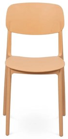 Прасковен пластмасов градински стол Hébé – Bonami Essentials