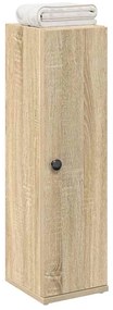 858517 vidaXL Шкаф за баня с държач за ролки, дъб сонома, 20,5x22x72 см
