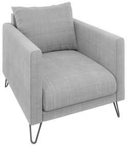 Светлосиво шенилово кресло Freya – Ropez