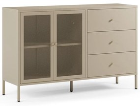 Кремав метален скрин 140x90x40 cm Fayna – Marckeric