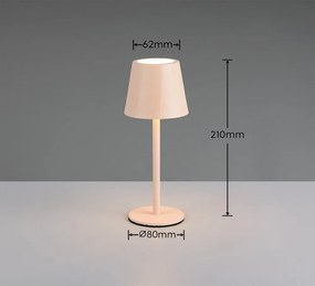 Кремава LED настолна лампа с метален абажур (височина 21 cm) Diaz – Reality