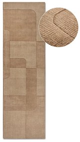 Бежова ръчно изработена вълнена пътека 80x250 cm Charlotte – Villeroy&amp;Boch