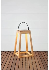 Кафяв екстериорен LED фенер със соларен панел с USB (височина 54 cm) Nordic – Markslöjd