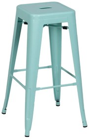 Тюркоазени метални бар столове в комплект 2 бр. (височина на седалката 76,5 cm) – Ixia