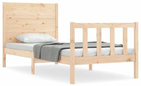 3192736 vidaXL Рамка за легло без матрак, 90x200 см, масивна чамова дървесина