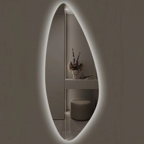 Стенно огледало LED осветление LM Frosted Lens, фигурно, 500×1000мм