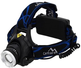 LED Акумулаторен челник LED/6W/7,4V 2x2800 mAh IP44 черен/син
