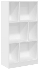 848003 vidaXL Библиотека, бяла, 57x28,5x107,5 см, инженерно дърво