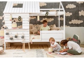 Син и кремав ръчно изработен памучен килим подходящ за пране 120x160 cm Atlas Natural – Lorena Canals