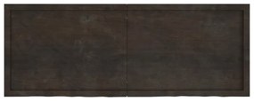 3156450 vidaXL Плот за маса тъмнокафяв 160x60x(2-4) см обработен масивен дъб