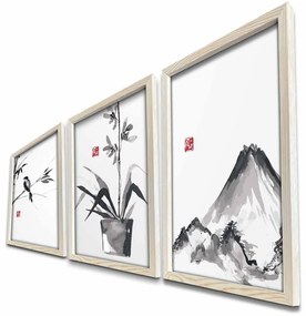 Картини в комплект 3 бр. 38x53 cm – Wallity