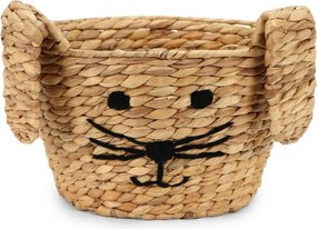 Детска кошница за играчки от воден зюмбюл естествена ø 35x26 cm Rabbit – Compactor