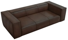 Тъмнокафяв кожен диван 227 см Madame - Windsor &amp; Co Sofas