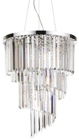 Ideal Lux - Кристален пендел CARLTON 12xE14/40W/230V хром