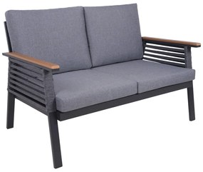 Тъмносив алуминиев градински комплект за отдих за 4 души Denia – Garden Pleasure