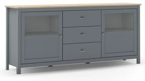 Скрин сиво-зелен от масивен бор 180x80x40 cm Misti – Marckeric