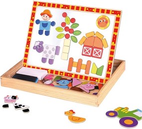 Tooky Toy - Двустранна магнитна дъска Ферма TKF014