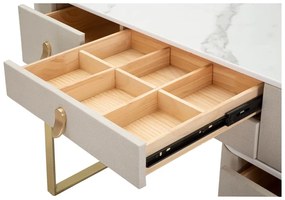 Конзолна маса в бежово-златисто 40x120 cm Beauty – Mauro Ferretti