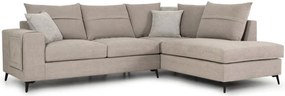 Ъглов диван Hannah-Бежово-Дясно