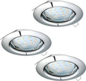 Eglo 94236 - Комплект от 3 вградени LED осветителни тела PENETO 3xGU10-LED/3W/230V