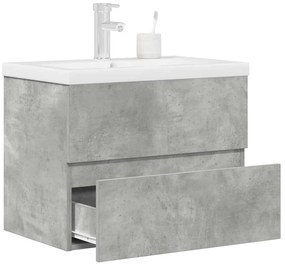 3324914 vidaXL Комплект мебели за баня от 2 части бетонно сив инженерно дърво