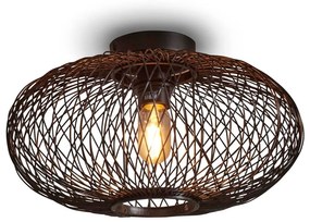 Черна лампа за таван с бамбуков абажур ø 40 cm Cango - Good&amp;Mojo