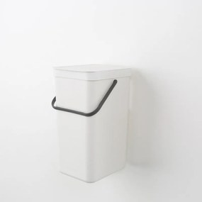 Кош за разделно събиране на боклук Brabantia Sort&Go 648978, 16 л, Дръжка, Възможност за стенен монтаж, Тъмносив