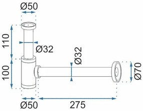Сифон REA COPPER MAT