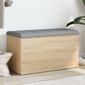 835049 vidaXL Пейка за съхранение, дъб сонома, 82x42x45 см, инженерно дърво