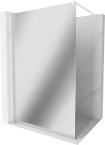 Mexen Kioto душ стена Walk-in 100 x 200 см, огледало 8 мм, бяла - 800-10-101-20-50