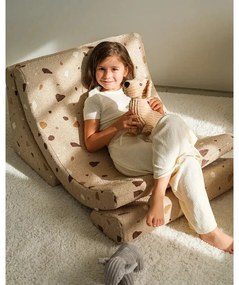 Светлокафяв детски стол от букле и шенил Terrazzo Moon – Wigiwama