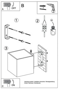 Дървена стенна лампа Geo - Sollux