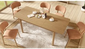 АЛДО Теракота (тъкан Дэнни 204)/рамка лакиран дъб - ДЪРВЕН СТОЛ ЗА ДНЕВНА, ТРАПЕЗАРИЯ, КУХНЯ РЕТРО