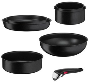 Алуминиев комплект съдове 7 бр. INGENIO Black stone L3998702 – Tefal