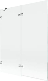 Mexen Lunar двукрилен ляв параван за вана 140 x 150 см, прозрачен, хром - 897-140-100-01-00-L