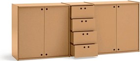 Скрин в естествен цвят 197x80x40 cm Wally – Teulat