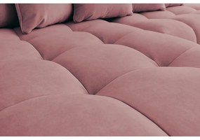 Розов ъглов диван (ляв ъгъл) Mont-Blanc - Bobochic Paris