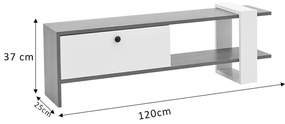 ТВ шкаф Салон 120-000396 цвят бял-орех
