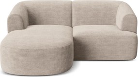 Светлокафяв ъглов диван от рипсено кадифе (ляв ъгъл) Campi – Cosmopolitan Design