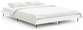 832285 vidaXL Рамка за легло, бяла, 75x190 см, масивно дърво