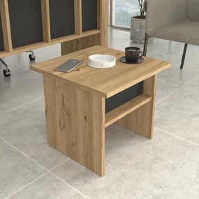 Кафе - офис маса от меламин Nika в дъб - антрацитен цвят 45x45x40см.