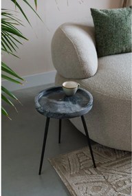 Кръгла странична масичка с мраморна плоча ø 33 cm Karrara – White Label