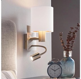 Eglo 96484 - LED гъвкаво осветление PASTERI 1xE27/40W+LED/3,8W бяло