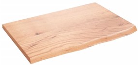 3156344 vidaXL Плот за маса, светлокафяв, 60x40x2 см, обработен масивен дъб