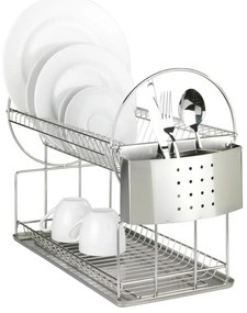 WENKO 2329100 - Сушилник за съдове DUO 21x33 см неръждаема стомана/сребрист