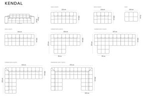 Кафяв ъглов диван (U форма) Kendal – Micadoni