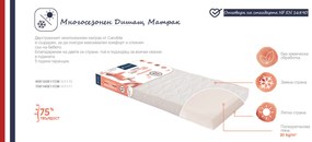 Candide - Многосезонен дишащ матрак за легло 60x120x11см