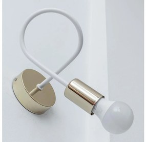 Стенно осветително тяло OXFORD 1xE27/15W/230V златисто/бяло